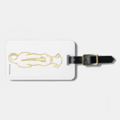 Gold Rhodesian Ridgeback bagagelabel (Voorkant horizontaal)