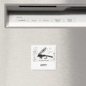 "Gold Ribbed Hare's Ear" Dish Washer Status Magnet (Insitu (Vaatwasser))