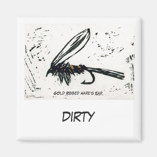 "Gold Ribbed Hare's Ear" Dish Washer Status Magnet (Voorkant)