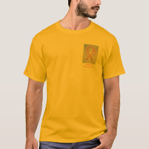 Gold Ribbon Angel Oorzaak Bewustmaking Aangepaste T-shirt