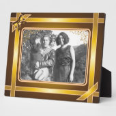 Gold Ribbon Art Plaque Fotoplaat (Zijkant)