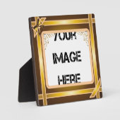 Gold Ribbon Art Plaque Fotoplaat (Voorkant)