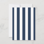 Gold Ribbon Blue Stripes Waves Anchor BABY SHOWER Kaart (Achterkant)