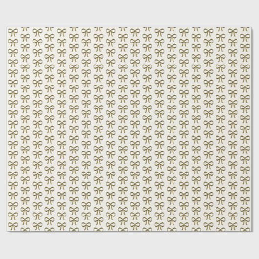 Gold Ribbon Bow  Cadeaupapier (Vlak)