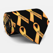 Gold Ribbon Cancer Survivor Stropdas (Opgerold)
