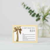Gold Ribbon Cards Visitekaartje (Staand voorkant)