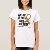 Gold Ribbon Childhood Cancer in deze combinatie T-shirt (Voorkant)