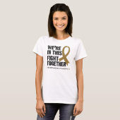 Gold Ribbon Childhood Cancer in deze combinatie T-shirt (Voorkant volledig)