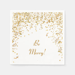 Gold Ribbon Confetti Holiday Servet