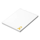 Gold Ribbon Drawing Custom Notitieblok (Linkerzijde)