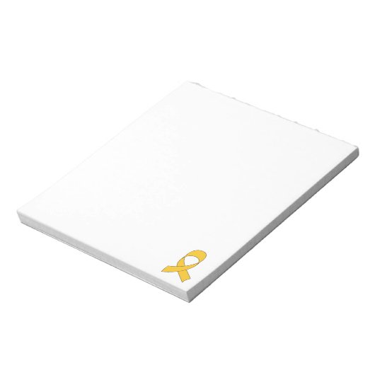 Gold Ribbon Drawing Custom Notitieblok (Linkerzijde)