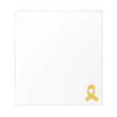Gold Ribbon Drawing Custom Notitieblok (Voorkant)