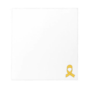 Gold Ribbon Drawing Custom Notitieblok