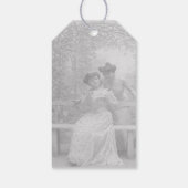 Gold Ribbon Gay Weddenschap Twee Brides Dank je Cadeaulabel (Achterkant)