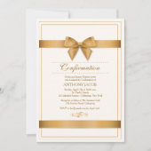 Gold Ribbon Invitation Kaart (Voorkant)