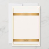 Gold Ribbon Invitation Kaart (Achterkant)
