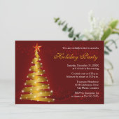 Gold Ribbon-kerstboomfeestdag Kaart (Staand voorkant)