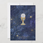 Gold Ribbon met Heilige Eucharistisch Chalice Kaart (Achterkant)