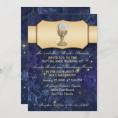 Gold Ribbon met Heilige Eucharistisch Chalice Kaart (Voorkant / Achterkant)