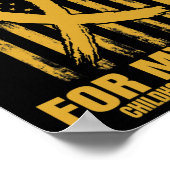 Gold Ribbon Niece Childhood Cancer Awareness Ameri Poster (Hoek)