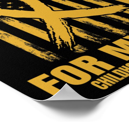 Gold Ribbon Niece Childhood Cancer Awareness Ameri Poster (Hoek)