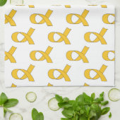 Gold Ribbon Pattern Theedoek (Gevouwen)