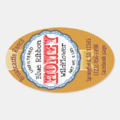 Gold Ribbon Red  Typografie Honey Stickers (Voorkant)