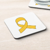 Gold Ribbon Teken Bier Onderzetter (Linkerzijde)