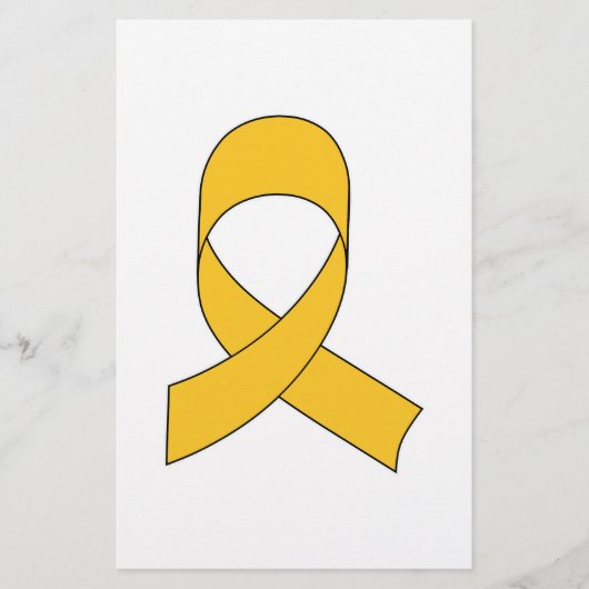 Gold Ribbon Teken Briefpapier (Voorkant)