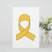 Gold Ribbon Teken Briefpapier (Staand voorkant)