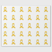 Gold Ribbon Teken Cadeaupapier (Vlak)