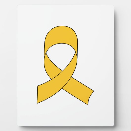 Gold Ribbon Teken Fotoplaat (Voorkant)