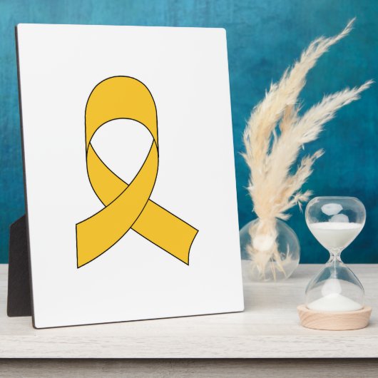 Gold Ribbon Teken Fotoplaat (Zijkant)