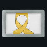 Gold Ribbon Teken Gesp<br><div class="desc">Een eenvoudige tekening van een gouden lint. Symbool van bewustzijn. Een ontwerp voor een doel.</div>