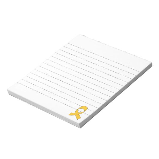 Gold Ribbon Teken Lined Notitieblok (Linkerzijde)