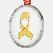 Gold Ribbon Teken Metalen Ornament (Links)