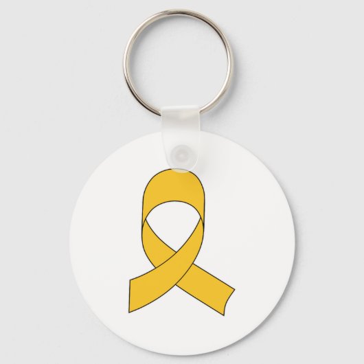 Gold Ribbon Teken Sleutelhanger (Voorkant)