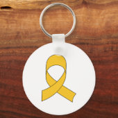 Gold Ribbon Teken Sleutelhanger (Voorkant)