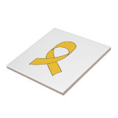 Gold Ribbon Teken Tegeltje (Zijkant)