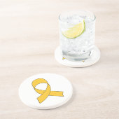 Gold Ribbon Teken Zandsteen Onderzetter (Zijkant)