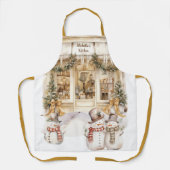 Gold Ribbon Winter Bakery Schort (Voorkant)