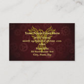 Gold Ring Eagle, burgundy cogs, financieel adviseu Advieskaart (Achterkant)