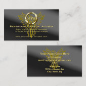 Gold Ring Eagle op schaduwzwart, financieel advise Advieskaart (Voorkant / Achterkant)