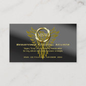 Gold Ring Eagle op schaduwzwart, financieel advise Advieskaart (Voorkant)