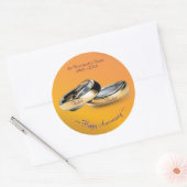 Gold Rings Golden Wedding Jubileum Ronde Sticker (Envelop)