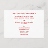 Gold Rings Roos Petals Wedding Informatiekaartje (Achterkant)