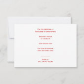 Gold Rings Roos Petals Wedding RSVP Kaartje (Achterkant)