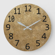 Gold Ripples Circular Pattern Metallic look Clocks