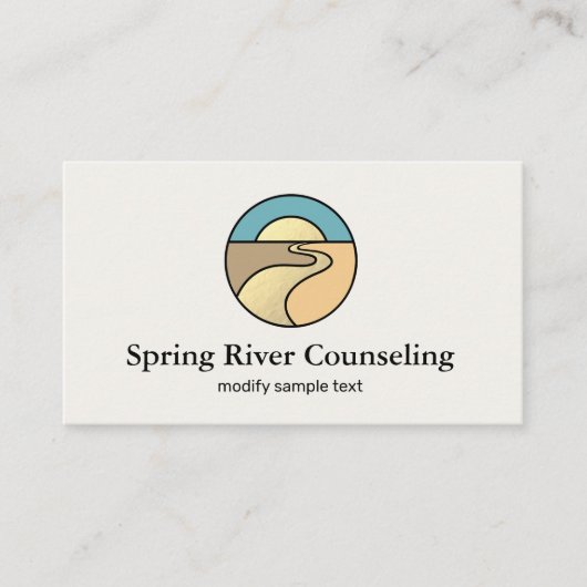 Gold River Sunset Horizon Wellness Council Logo Visitekaartje (Voorkant)