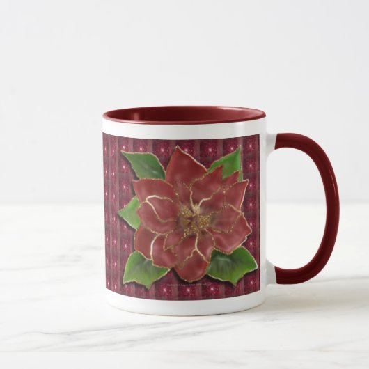 Gold Rmagere Poinsettia Drinkware Mok (Rechts)